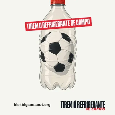 14/07/2026 - Tirem o refrigerante de campo - A indústria de refrigerantes aproveita os maiores eventos esportivos do mundo para promover produtos associados à obesidade, diabetes tipo 2 e outros problemas de saúde. Foto: tiremorefrigerantedecampo/Instagram
