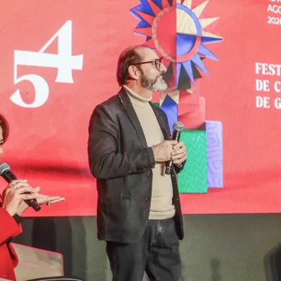 Brasília (DF), 08/07/2026 - 54º Festival de Cinema de Gramado - Coletiva de imprensa no Laghetto Siena -Rosa Pereira Helena Volk, Presidente da Gramadotur e Marcos Santuário, Curador do Festival de Cinema de Gramado .
Foto: Edison Vara/Ag.Pressphoto/Divulgação