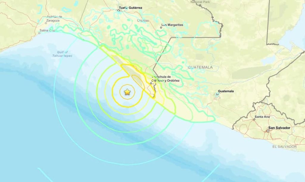 Terremoto de magnitude 7,4 atinge a costa mexicana. Foto: Frame/ Reuters/ Proibido reprodução