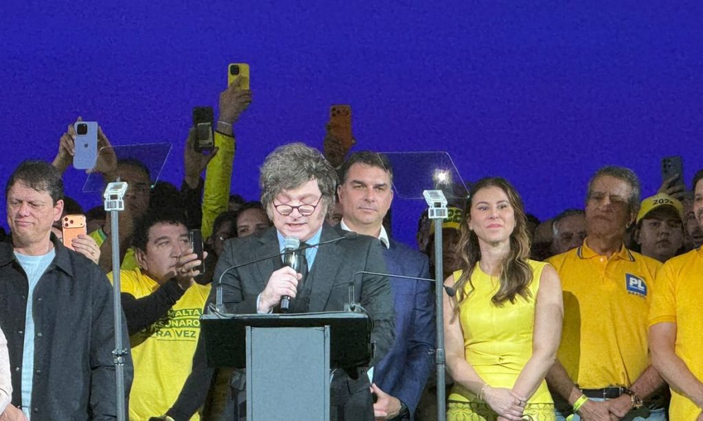 São Paulo - 25/07/2026 - Convenção do PL oficializou Flávio Bolsonaro como candidato à Presidência em evento no Pacaembu. Foto:  Maura Martins/TV Brasil.