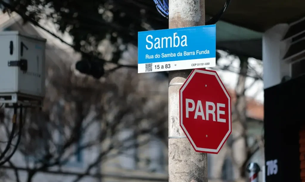 São Paulo (SP)-31/07/2026 . Rua do Samba , recebe placa e era oficialmente batizada no bairro da Barra Funda.
Foto: Paulo Pinto/Agência Brasil