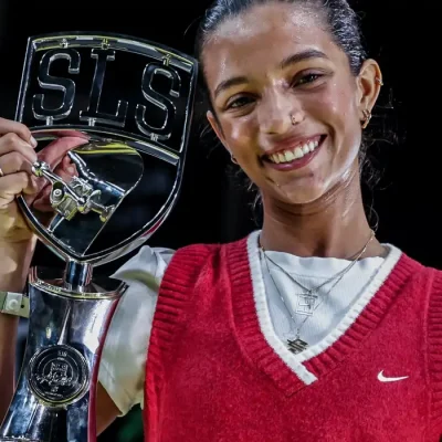 Rayssa Leal é campeã da etapa da SLS no Rio de Janeiro, no Maracanãzinho. Foto: Reprodução Instagram/SLS