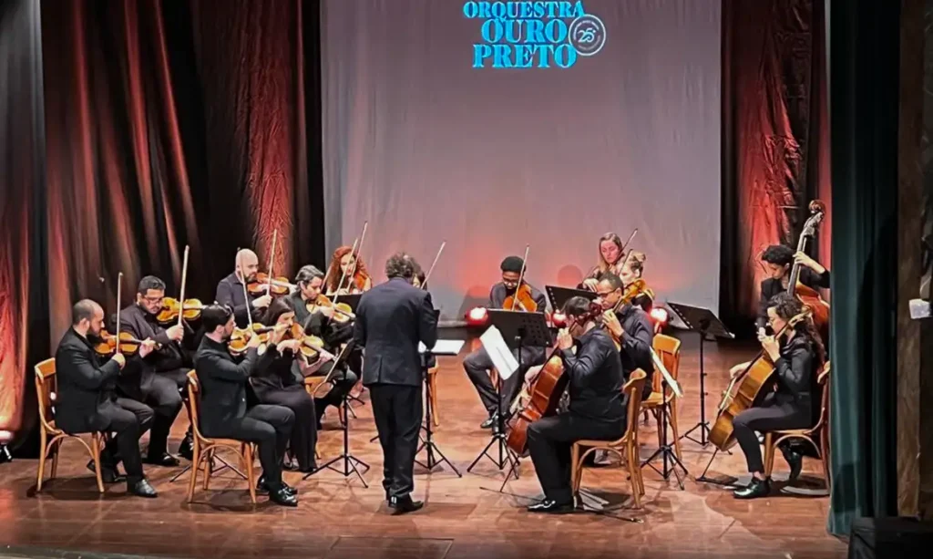 São Paulo- 23/03/2025 - Maestro Rodrigo Toffolo e
Apresentação da Orquestra Ouro Preto no Teatro Municipal Ouro Preto-Casa da Ópera . Créditos: Cristina Indio do Brasil