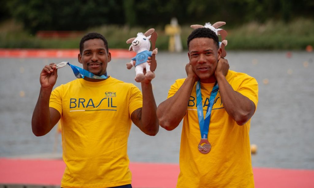 Poznań. 30/08/2026 - Jacky Godmann e Gabriel Nascimento são prata no Mundial de Canoagem Velocidade. Foto: Fábio Canhete/CBCa
