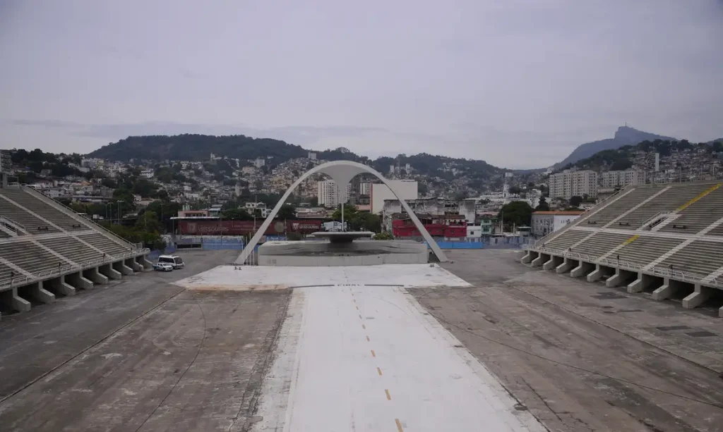 Sambódromo da Marquês de Sapucaí vazio