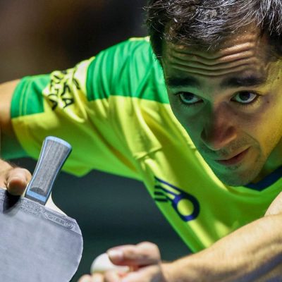 Brasília (DF), 02/08/2025 - Hugo Calderano vence de virada e garante Brasil nas quartas.
Foto: Abelardo Mendes Jr./Calderano TM