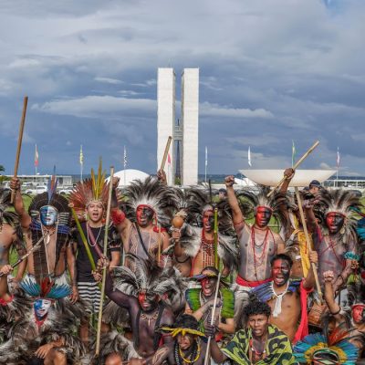 Brasília (DF), 09/04/2026- Marcha de indígenas de todo país que participam do Acampamento Terra Livre - ATL 2026. Foto: Rafa Neddermeyer/Agência Brasil