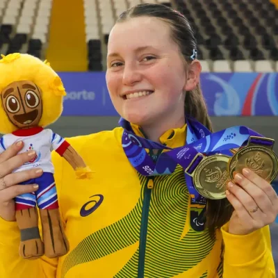 Brasília 01/08/2026 - A paranaense Kauana Beckenkamp, que conquistou três medalhas de ouro no Internaiconal de badminton | Foto: A paranaense Kauana Beckenkamp, que conquistou três medalhas de ouro no Internaiconal de badminton | Foto: Abelardo Mendes/CPB