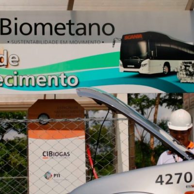 Foz do Iguaçu (PR) - Itaipu Binacional inaugura planta de produção de biometano com o uso de mistura de esgoto, restos orgânicos de restaurantes e poda de grama. Veículos de Itaipu são abastecidos com biometano (Divulgação/Itaipu)