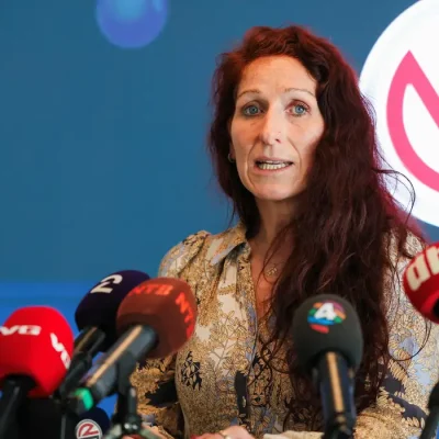 Lise Klaveness, presidente da Federação Norueguesa de Futebol, em Oslo
31 de julho de 2026 Amanda Pedersen Giske/NTB via REUTERS