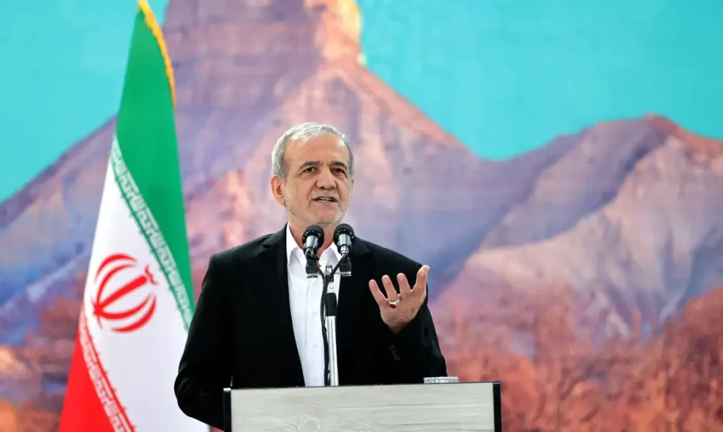 Presidente iraniano, Masoud Pezeshkian
12/06/2025
Site da Presidência do Irã/WANA/Divulgação via REUTERS
