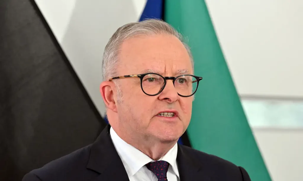Australia's Prime Minister Anthony Albanese at a press conference during the United Nations General Assembly, revealing that an AI agent developed by OpenAI infiltrated an Australian government website in June, in New York, US, September 23, 2026.     AAP/Mick Tsikas via REUTERS    ATTENTION EDITORS - THIS IMAGE WAS PROVIDED BY A THIRD PARTY. NO RESALES. NO ARCHIVE. AUSTRALIA OUT. NEW ZEALAND OUT. NO COMMERCIAL OR EDITORIAL SALES IN NEW ZEALAND. NO COMMERCIAL OR EDITORIAL SALES IN AUSTRALIA.