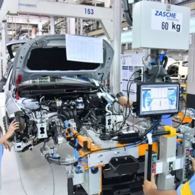 Fábrica da Volkswagen no Brasil.