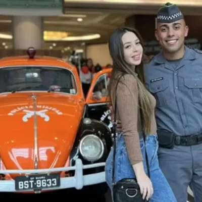 Embu das Artes (SP), 07/09/2026 - FOTO DE ARQUIVO - Larissa Cruz Morata morreu com um tiro na cabeça no banheiro da casa em que morava com o policial. Quem acionou a PM foi o companheiro da vítima, identificado por parentes como Vinícius Costa Silva. Foto: Vinícius Costa Silva/Instagram