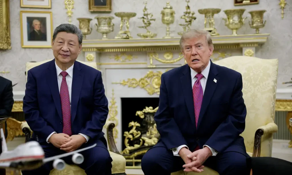 US President Donald Trump meets Chinese President Xi Jinping in the Oval Office at the White House in Washington, D.C., US, September 24, 2026. REUTERS/Evan Vucci