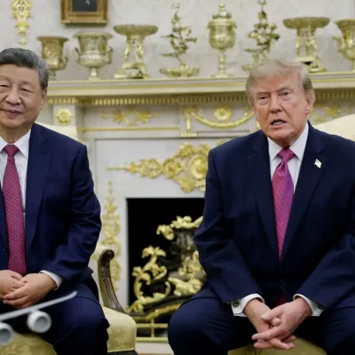 US President Donald Trump meets Chinese President Xi Jinping in the Oval Office at the White House in Washington, D.C., US, September 24, 2026. REUTERS/Evan Vucci