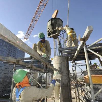 Indústrias, fábricas,Obras de construção, edifício sede do SENAI,construção civil