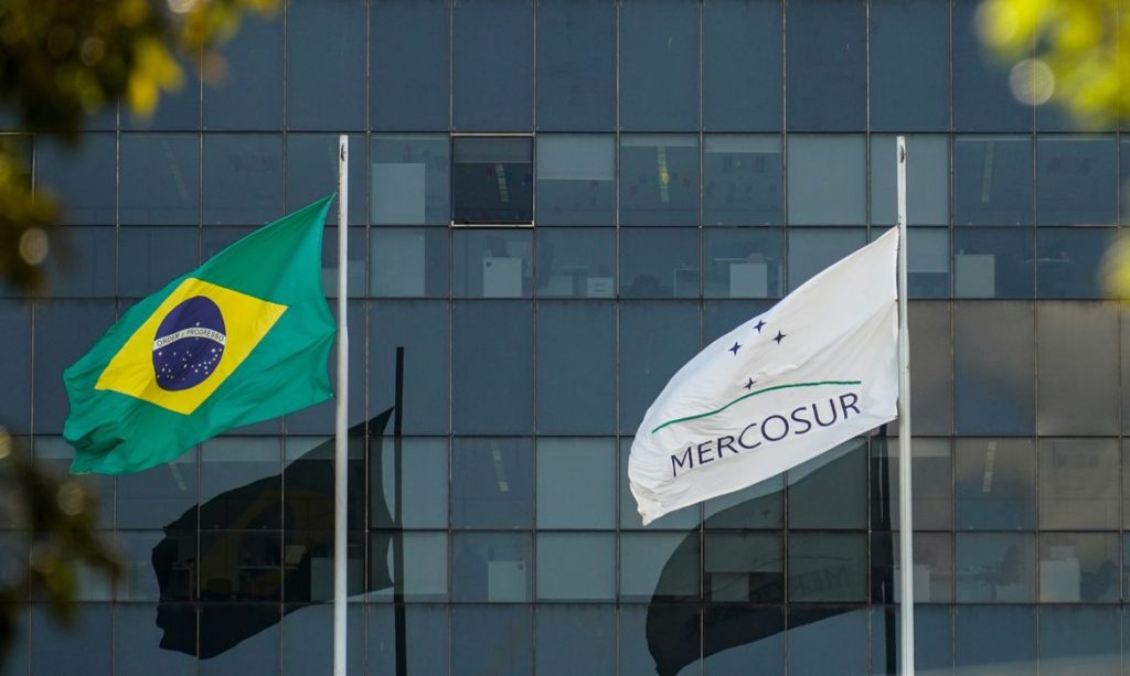 16/07/2026 - Brasília - Bandeira do Mercosul . Foto: Rafa Neddermeyer/Agência Brasil