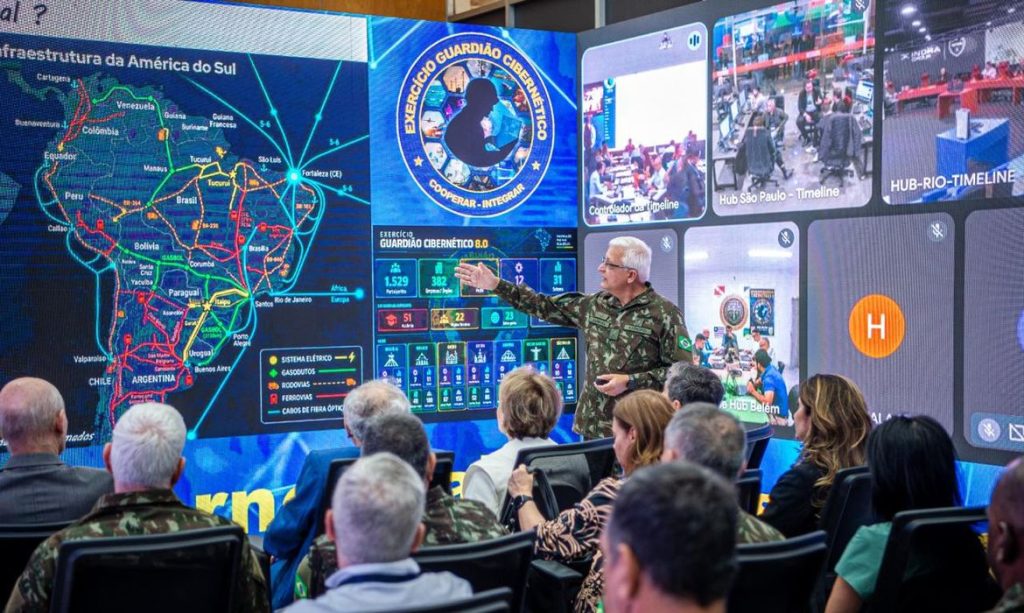Guardião Cibernético 8.0 fortalece a integração nacional para proteger o espaço digital . Foto: Cb Marcos/ CCOMSEx