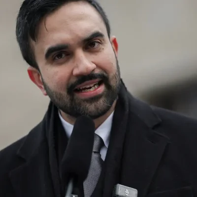 New York City Mayor Zohran Mamdani speaks during a press conference at Grand Army Plaza in the Brooklyn borough of New York City, U.S., January 2, 2026. REUTERS/Jeenah Moon