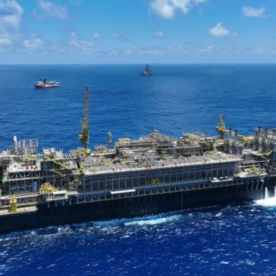 Santos (SP), 02/01/2026 - A Petrobras inicia produção de petróleo do navio-plataforma P-78, no campo de Búzios, no pré-sal da Bacia de Santos. Búzios 6 (P-78) possui capacidade de produzir 180 mil barris de óleo e 7,2 milhões de m³ de gás diários. Foto: Petrobras/Divulgação