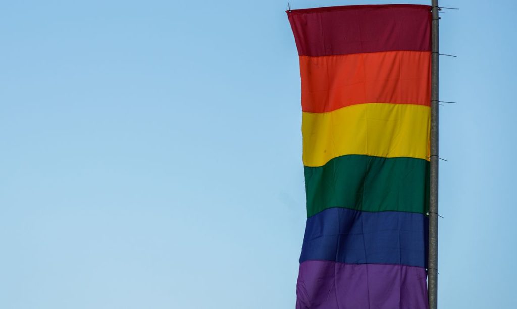 25/07/2026 - Brasília - Bandeira LGBTQIA+ são colocadas em postes de luz para 27ª Parada LGBTQIAPN+ de Brasília, na Esplanada dos Ministérios. Foto: Rafa Neddermeyer/Agência Brasil