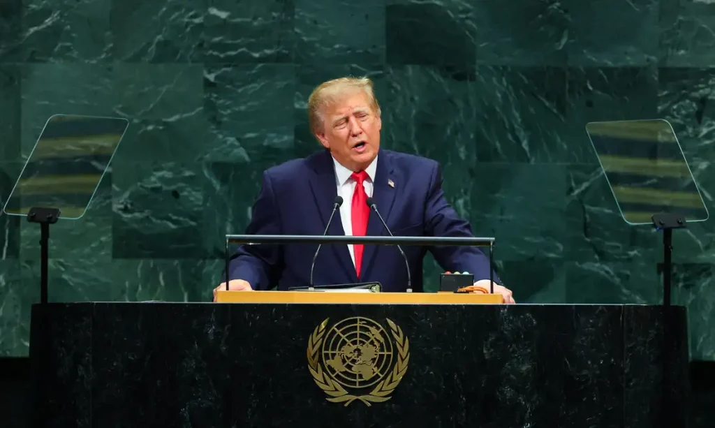 US President Donald Trump addresses the 81st United Nations General Assembly at UN headquarters in New York City, US, September 22, 2026. REUTERS/MIKE SEGAR