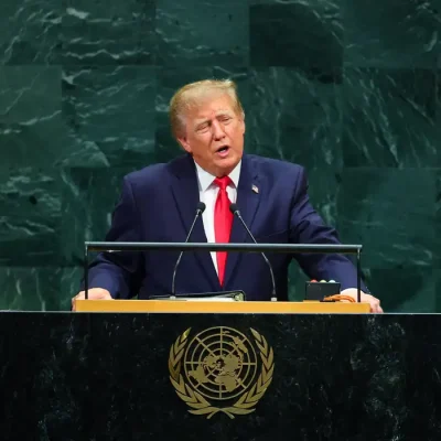 US President Donald Trump addresses the 81st United Nations General Assembly at UN headquarters in New York City, US, September 22, 2026. REUTERS/MIKE SEGAR