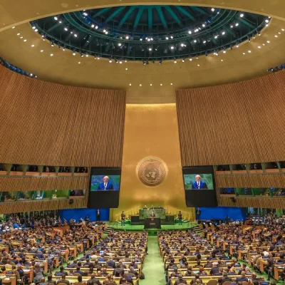 19.09.2023 - Presidente da República, Luiz Inácio Lula da Silva, durante abertura do Debate Geral da 78º Sessão da Assembleia Geral das Nações Unidas.
Sede das Nações Unidas, Salão da Assembleia Geral, Nova York - EUA. Foto: Ricardo Stuckert / PR