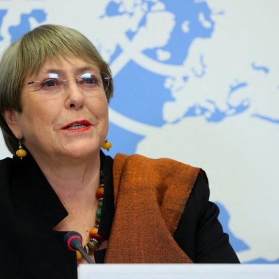 FILE PHOTO: UN High Commissioner for Human Rights Michelle Bachelet attends an event at the United Nations in Geneva