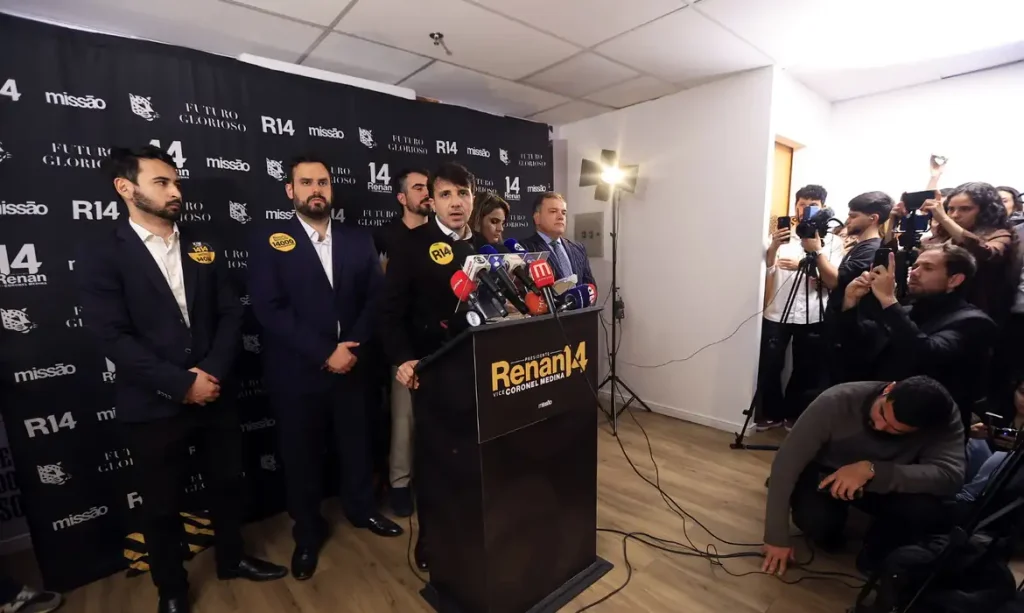São Paulo (SP), 31/08/2026. - Candidato à Presidência da República, Renan Santos, fala durante coletiva de imprensa sobre sua suspensão da candidatura. Foto: Paulo Pinto/Agencia Brasil