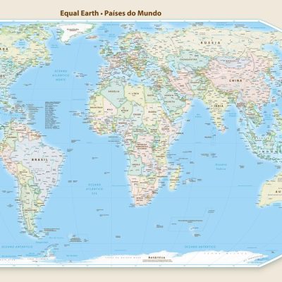 Brasília (DF), 05/09/2026 - Mapa Mundi.
Mapa Equal Earth Map