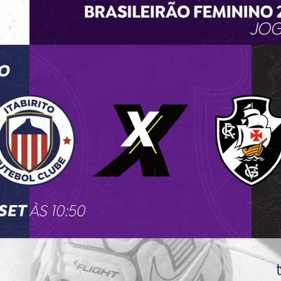 Brasília (DF), 11/08/2026 - A TV Brasil transmite a partida de ida da grande final do Brasileirão Feminino Série A2 entre Itabirito (MG) e Vasco (RJ). Arte/Agência Brasil