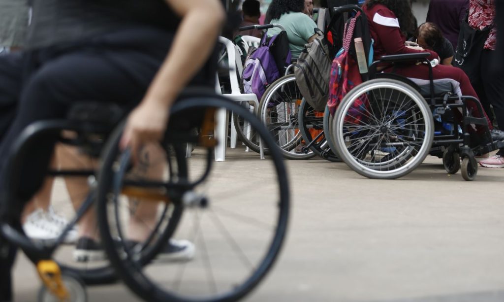 São Paulo (SP), 21/09/2024 - Praça Roosevelt recebe a segunda edição da Parada PCD, que celebra a diversidade, a inclusão e o orgulho de ser PCD. A parada acontece no Dia Nacional de Luta da Pessoa com Deficiência. Foto: Paulo Pinto/Agência Brasil