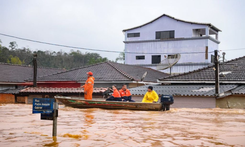 São Paulo (SP), 16/09/2026 - Alagamento em Vale do Ribeira
Foto: Defesa Civil