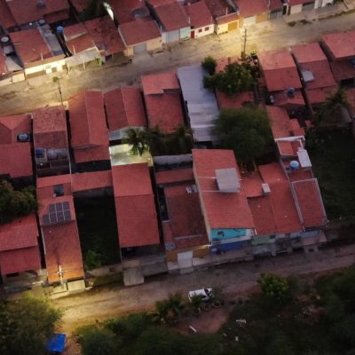 imagem aérea de casas