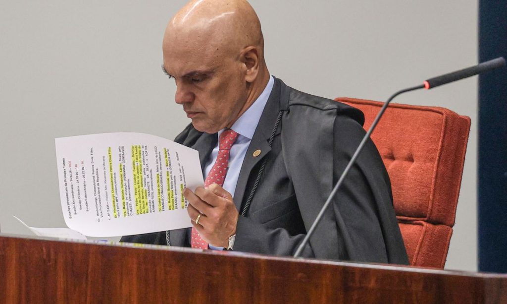 Brasília (DF), 24/02/2026 – Ministro Alexandre de Moraes durante inicio do julgamento no STF dos mandantes do assassinato da ex-vereadora, Marielle Franco.
Foto: Valter Campanato/Agência Brasil
